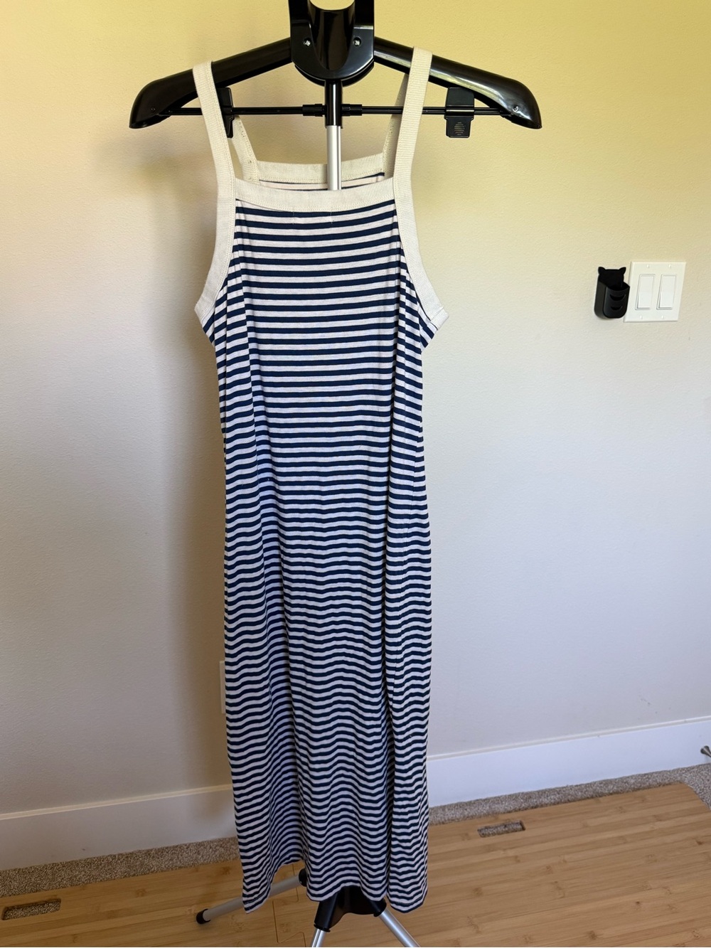 t.la Anthropologie Striped Maxi Dress Square Neck Minimal Coastal Summer